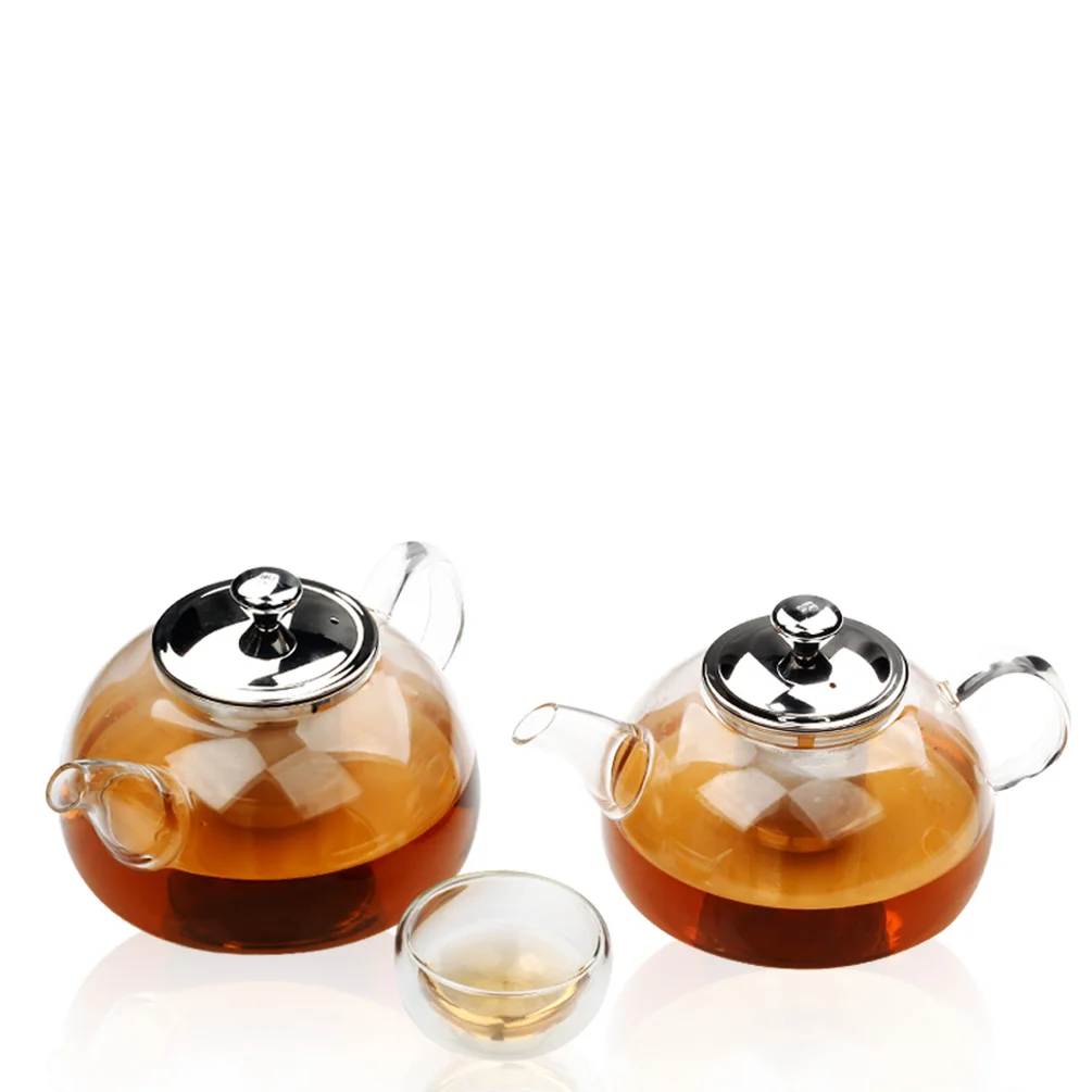 
Custom size tea cup with infuser and lid pot kettle set glass teapot glass tea pot 