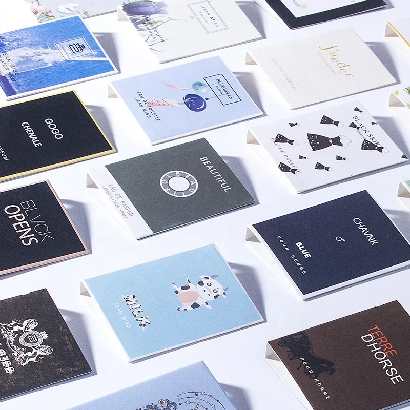 300gsm White Card Sample Fragrance Tester Perfume Bottle Holder Paper Card with Custom Size