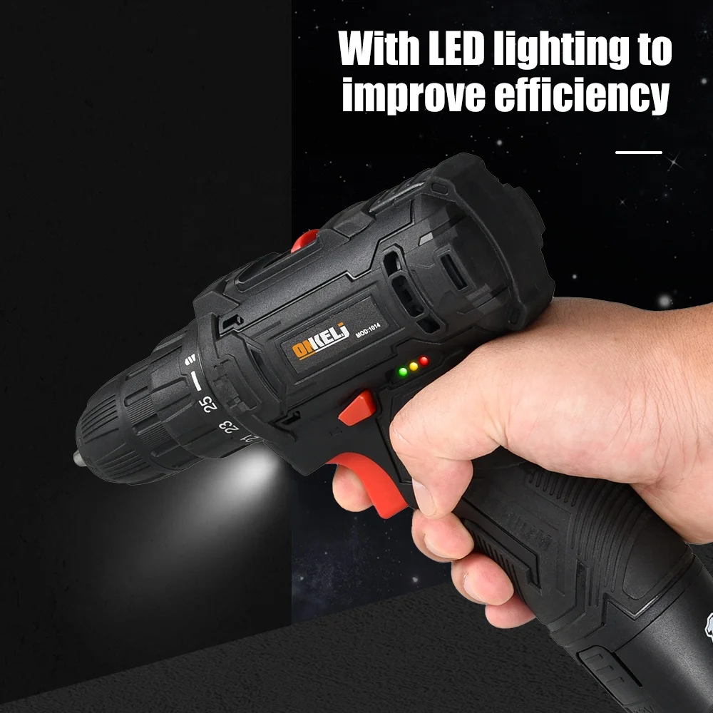 Wholesale household portable lithium power drilling tools lithium wireless cordless hand electric drill