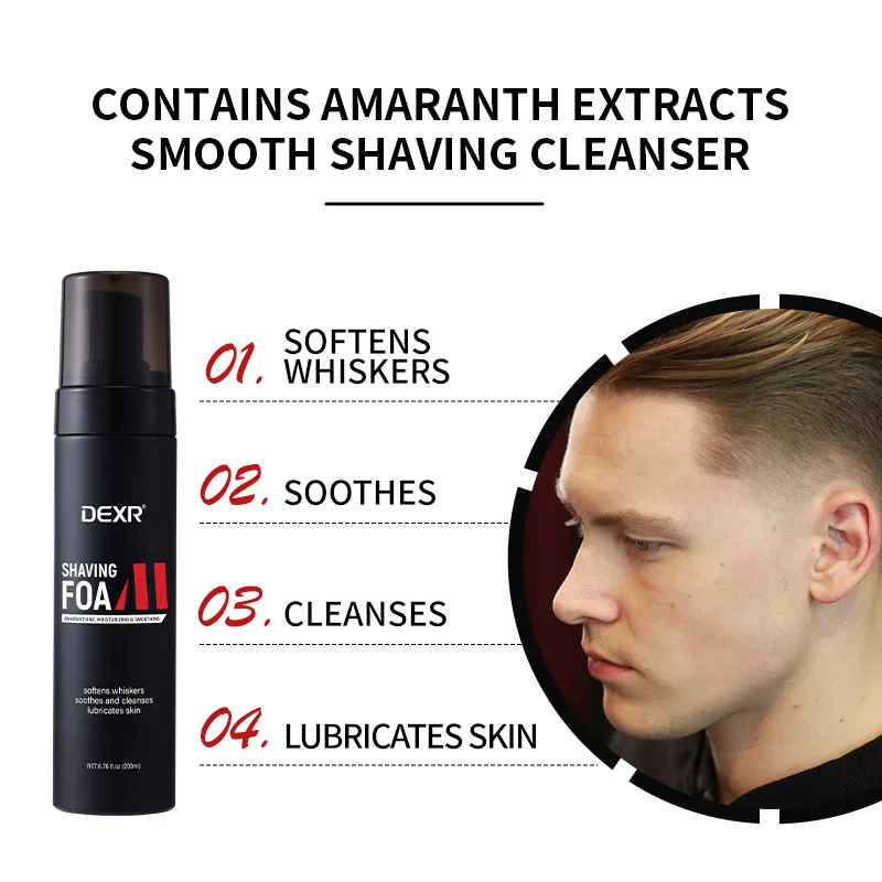 Custom Label Amaranthine Moisturizing Softens Whiskers Shave Foam Lubricates Skin Smoothing Shaving Foam