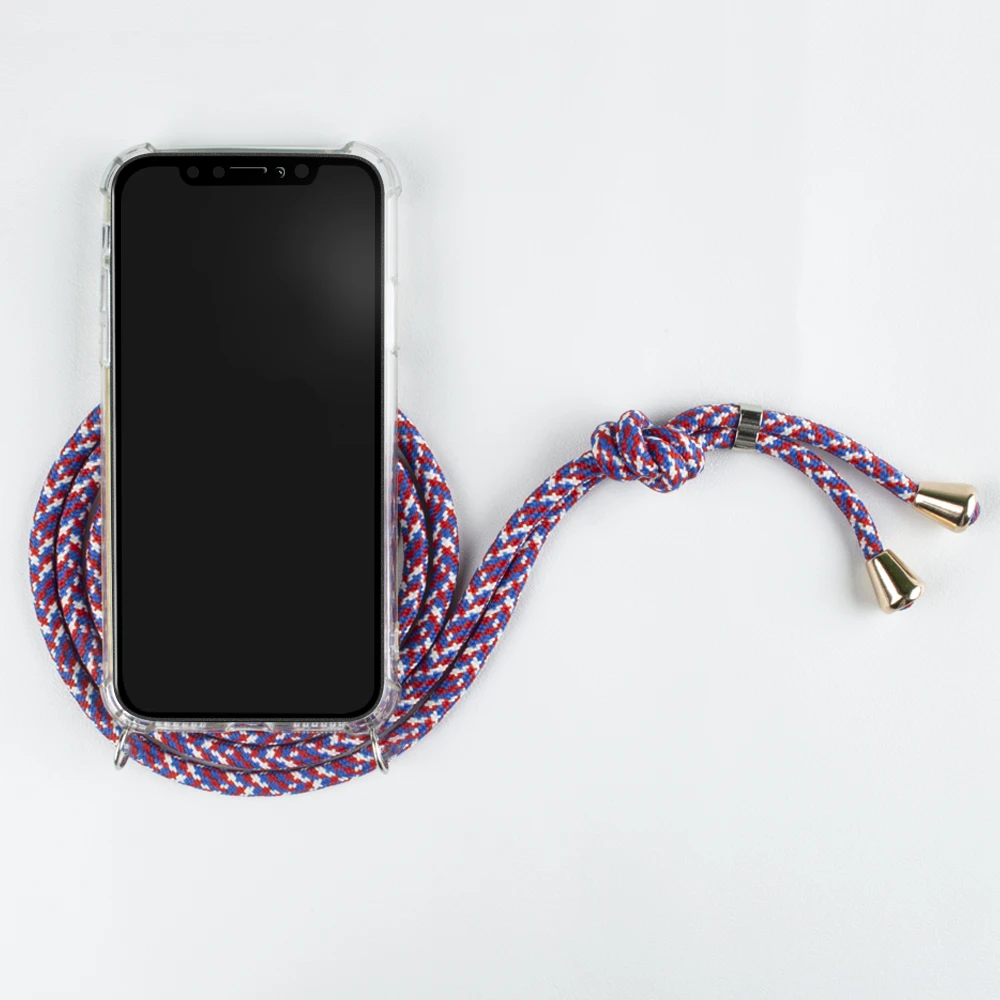 Модные Нескользящие пользовательские прозрачные ТПУ крышка сумка цепи шнурки ожерелье для Iphone для Huawei для Samsung