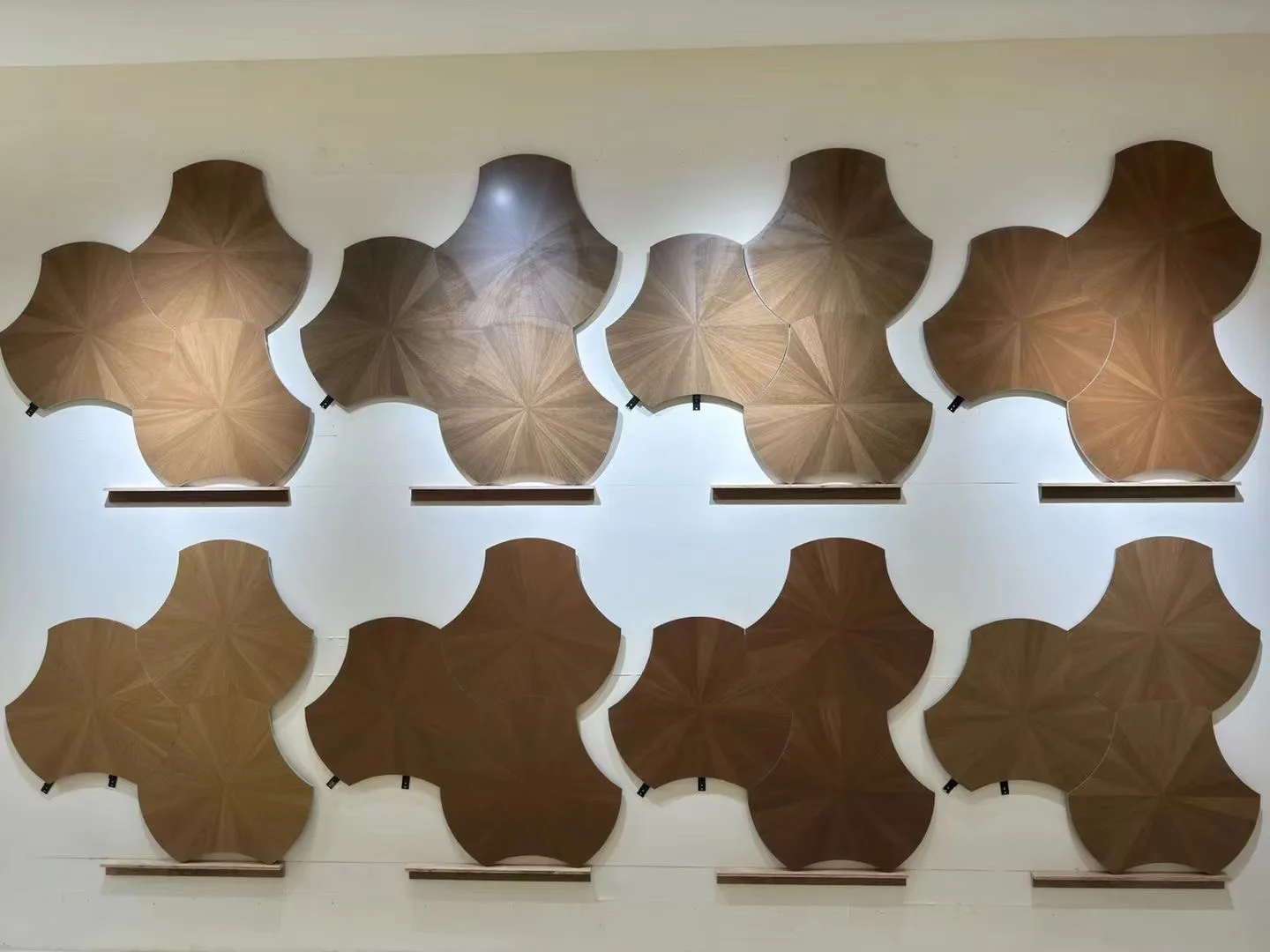 Irregular lotus leaf wood grain ceramic tiles All ceramic zero water absorption 520x600mm imitation wood floor tiles