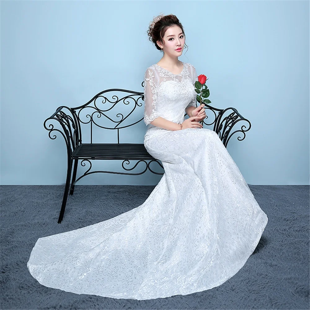 New Arrival Fish Tail Wedding Dress Plus Size Tail Bridal Satin Mermaid Bridal Gowns Bride Fashion Dresses