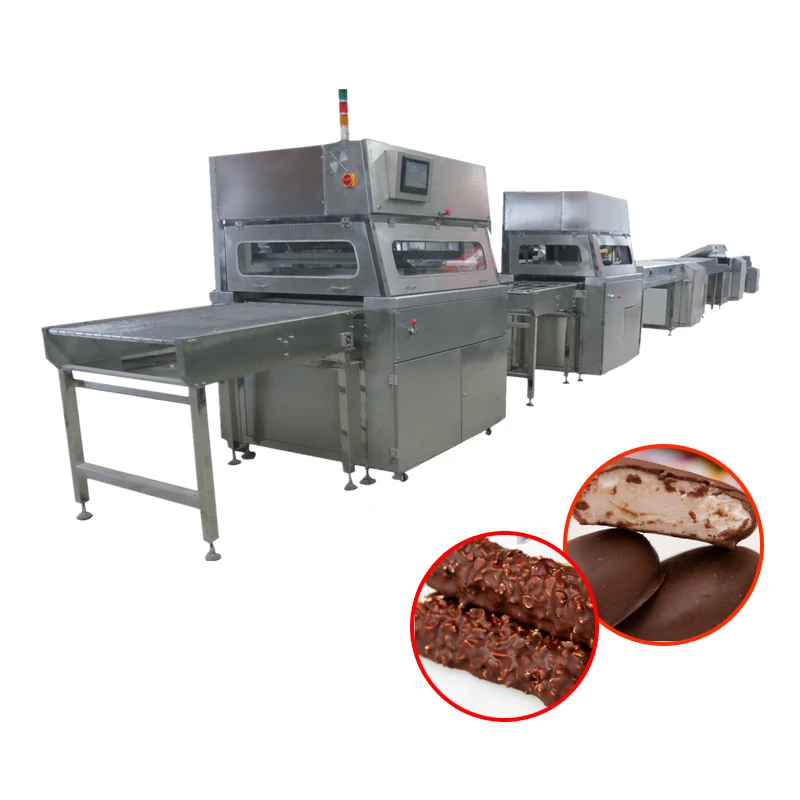 Popular Products Automatic Chocolate Coating Machine Decorating Enrobng Machine