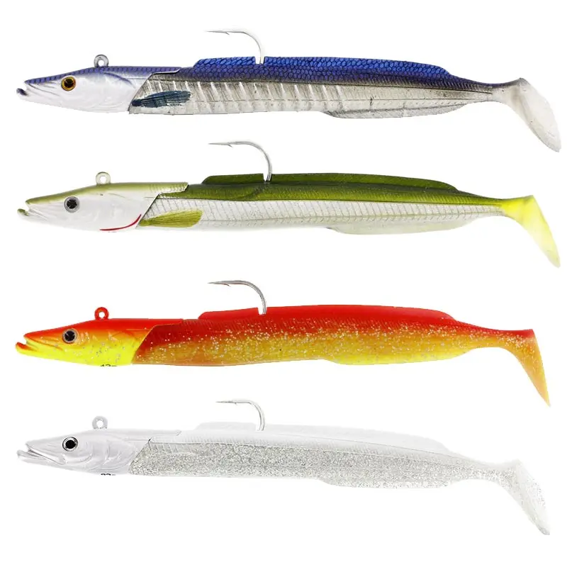 Sea fishing 11cm 15g/15cm30g Carp Pesca Lead Jig Head Eel lure Soft Fishing Lure Swimbait Artificial Bait