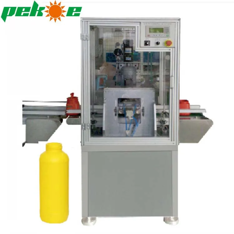 Full automatic high speed plastic bottle drum jerrycan rotary cutting machine