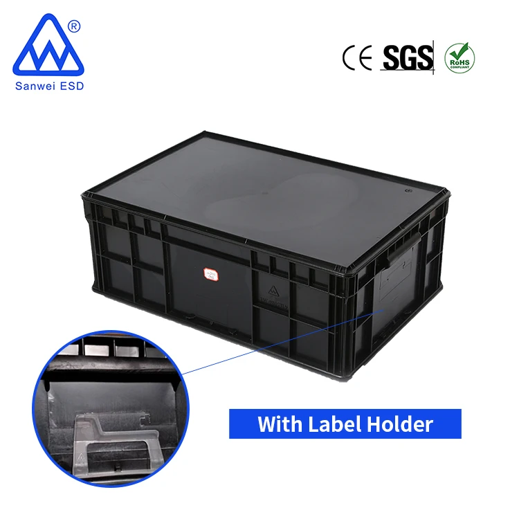 Black Plastic ESD Circulation Boxes (3W-9805319)