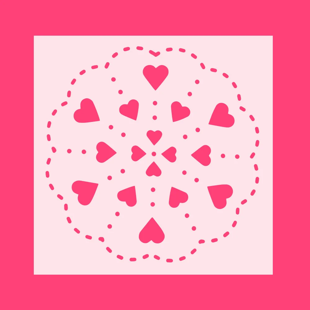 6Pcs Flower Cake Stencils Set Cake Decorating Tools Kids DIY Craft Painting Scrapbook Template Stencils