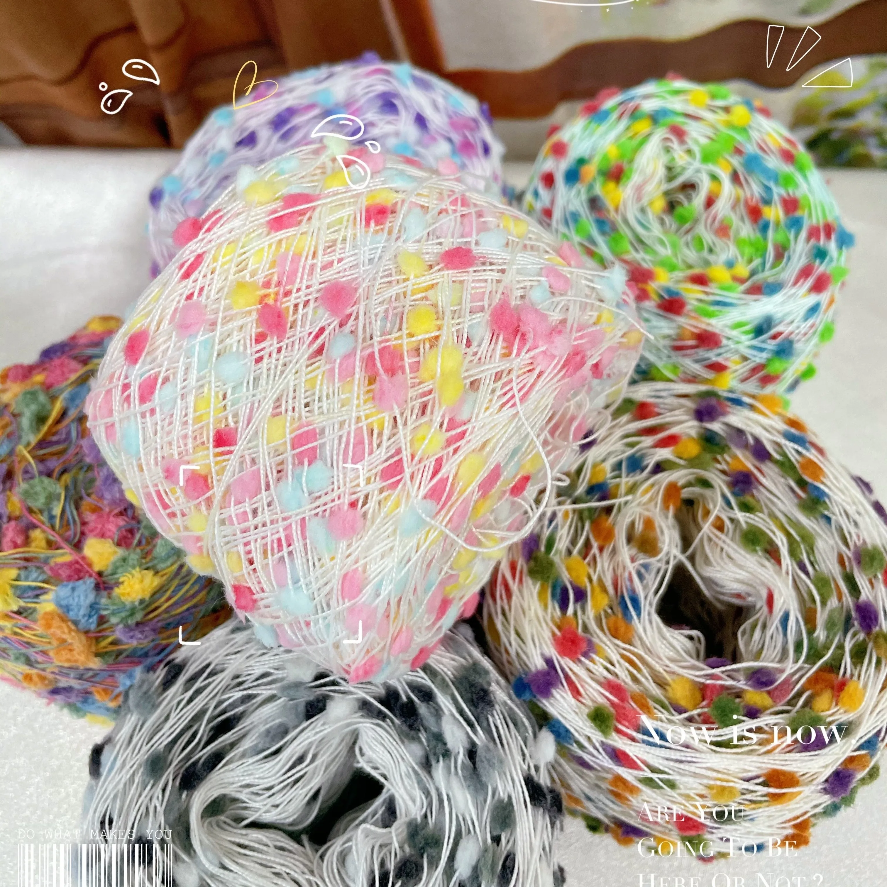 Brand New High Quality polyester knitwear yarn ping pong yarn for rug scarf knit