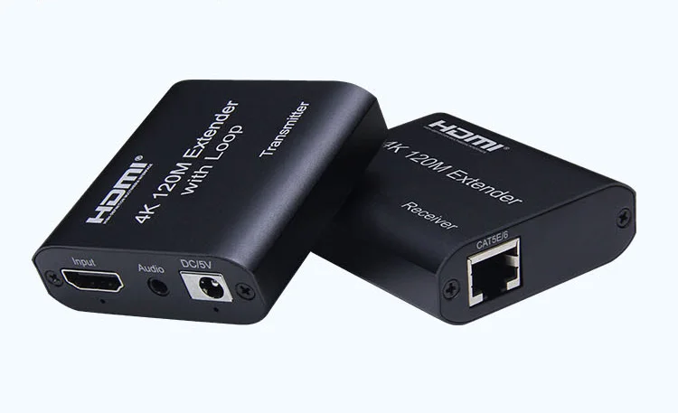 30% Off Hd Lan Rj45 4K 120M Single Cable Hdmi Extender Via Cat5E/6 Laptop Screen Hdmi Extender with Loop And Audio