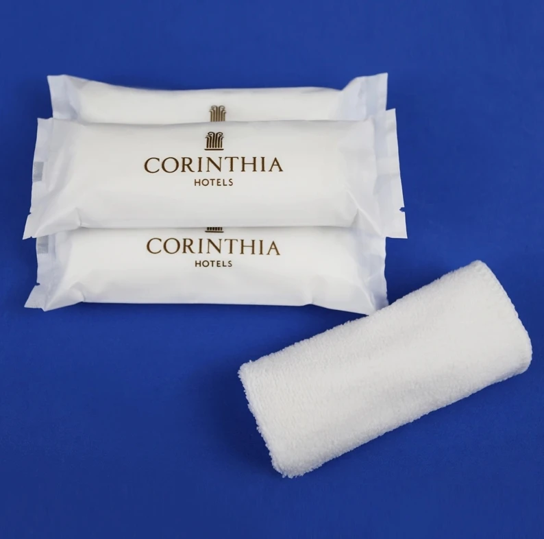 Одноразовые одноразовые полотенца oshibori для упаковки влажное полотенце