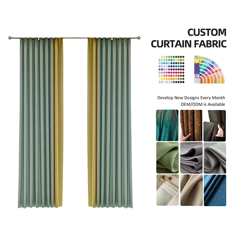 2024 Factory supply luxury quality soft velvet curtain fabric for hotel
