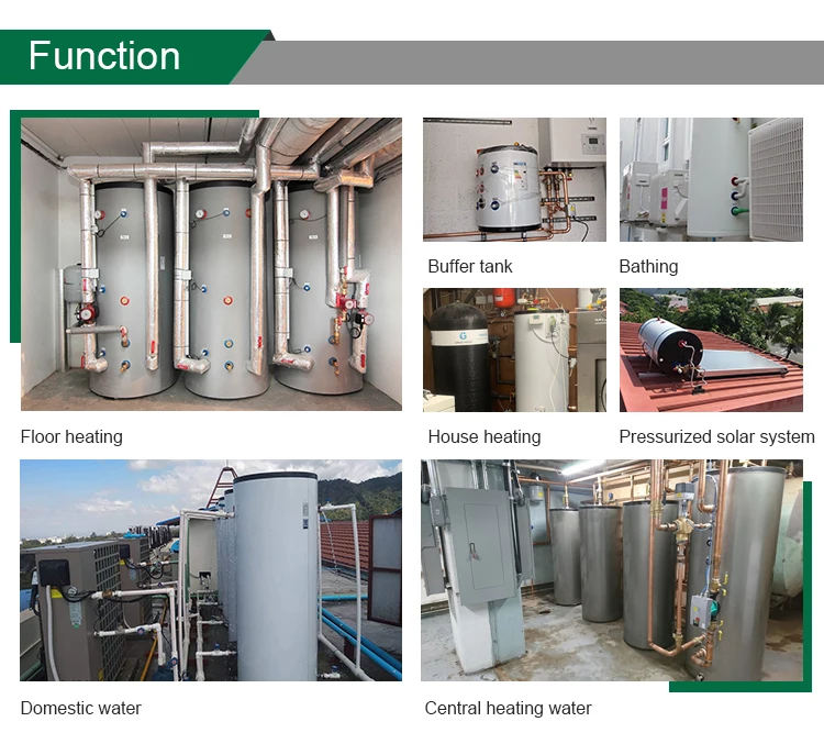 2 in 1 Domestic water floor heating tepelnych cerpadlech a heat pump water tank 6kw tankless water heater 100-1000L