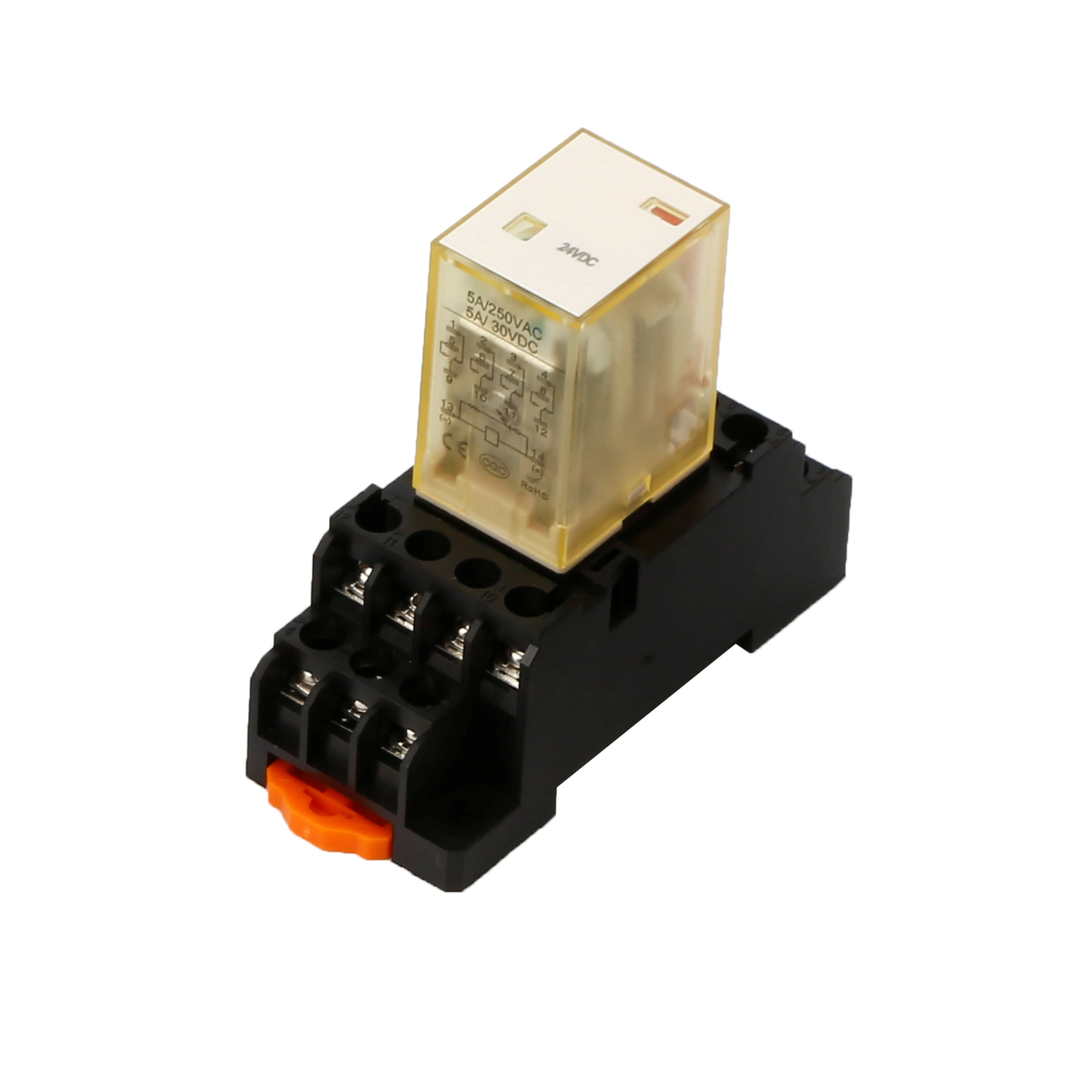LYAN 5A/250VAC, 30VDC, 4PDT, DC6~220V, AC12~380V, 14 pin relay, Electromagnetic Relay, electric relay, ORU-4F-L+SH4Z-14T