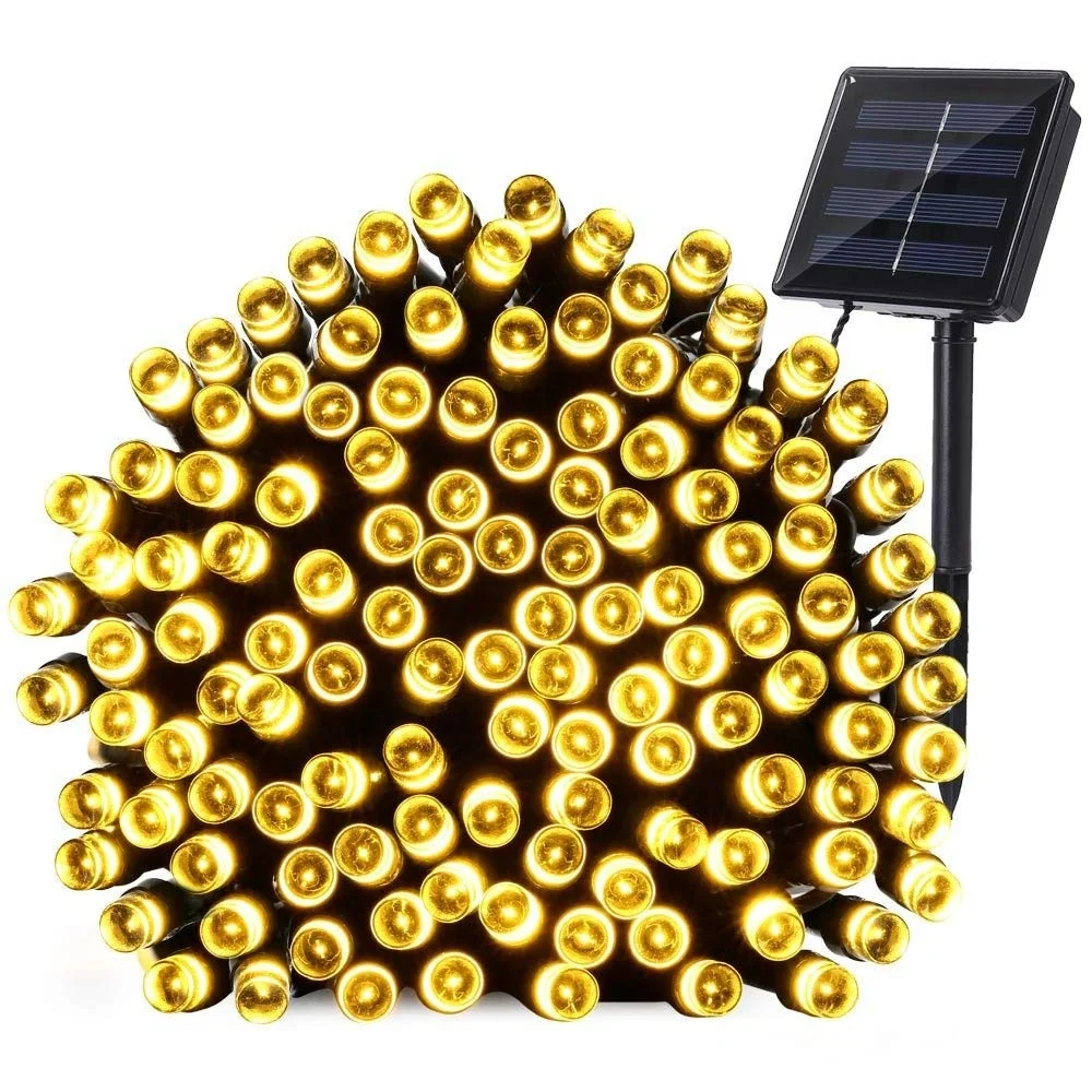 Christmas Festival Colorful Xmas Fairy Powered 12m 2v 200ma Different Color Party Outdoor Solar Led String Light