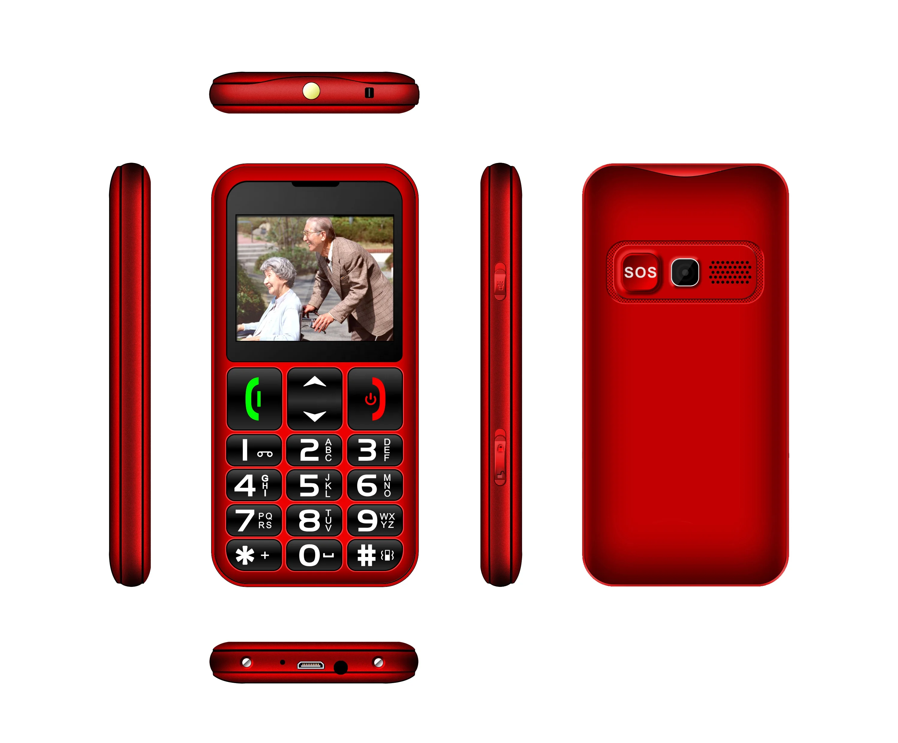 easy use 4g senior phone 2.2-inch dual sim with camera  4g handy telephone for elderly 4g handset with big button disabled