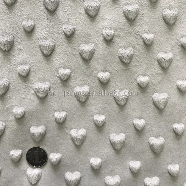 75D/144F 200gsm 220gsm 250gsm buy wholesale dye pul bubble minky heart fabrics