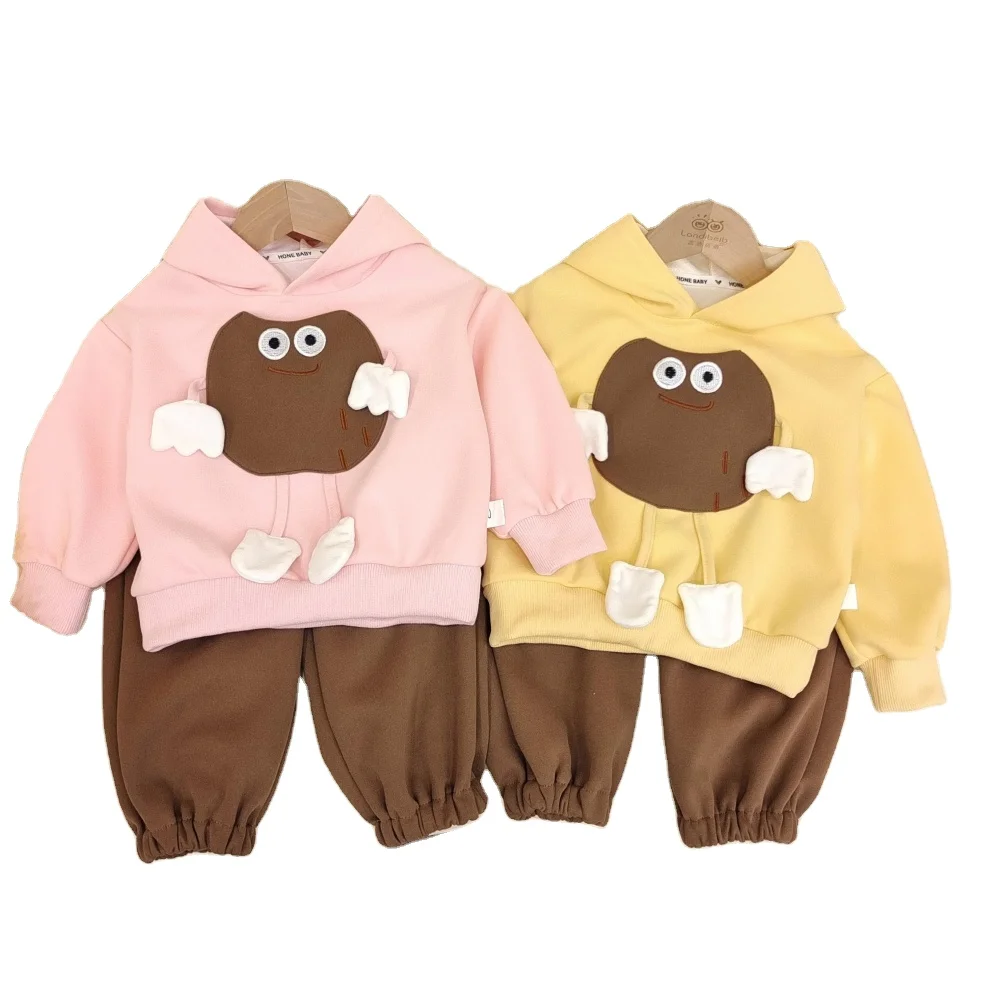 Good quality children clothes sets low price fashion kids thickened clothes sets casual 2 pieces clothes sets for unisex