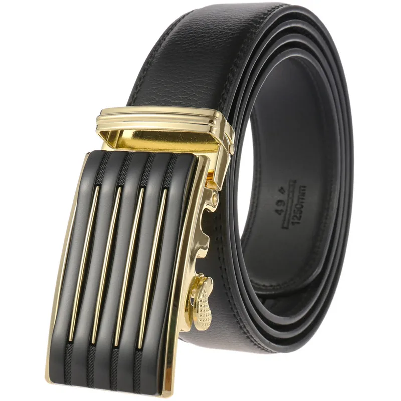 LQbelt Automatic Buckle Belts Genuine Leather Belt For Men OEM Factory Custom Logo Ratchet Belts LQ1909155