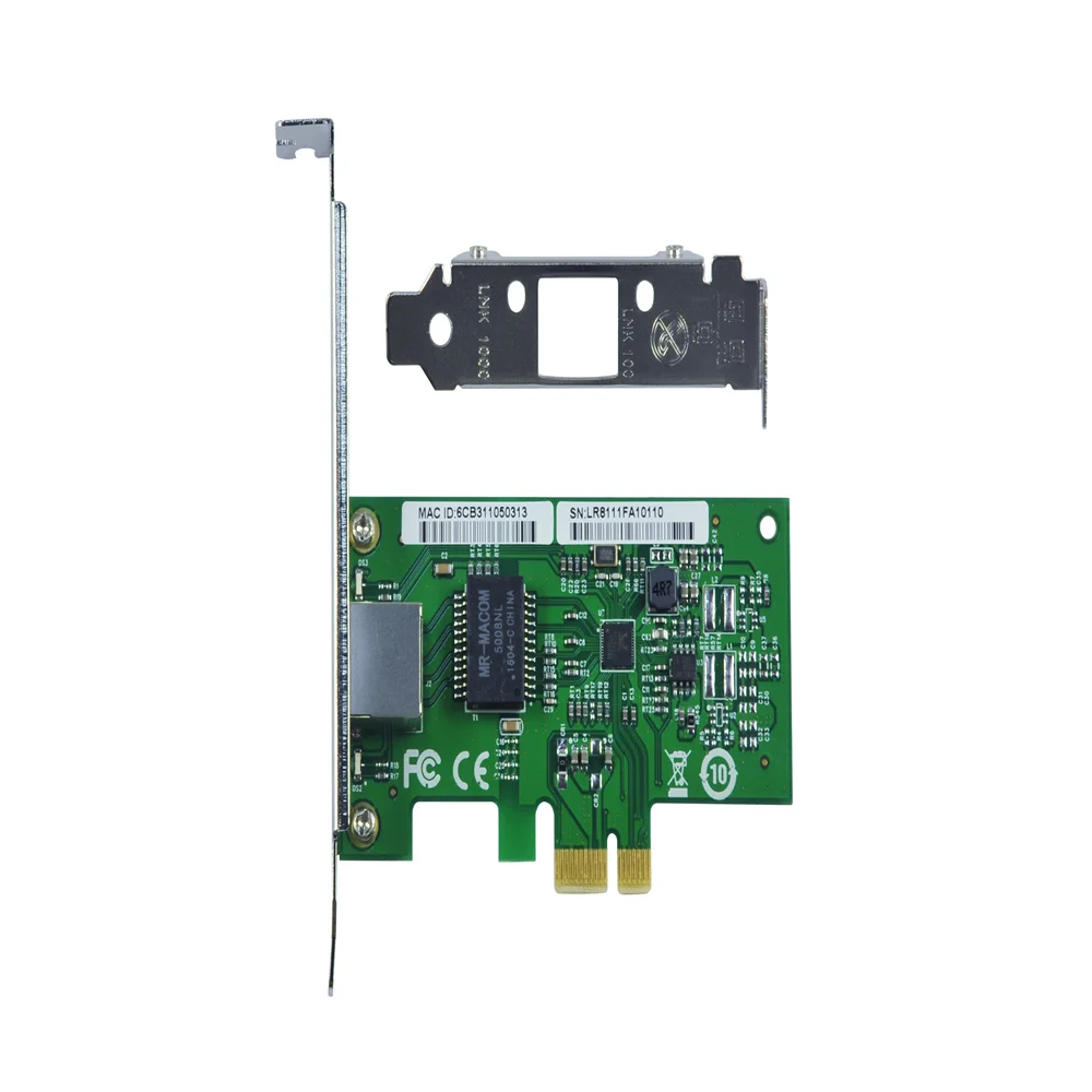 LRLINK PCIe x1 Однопортовый 10/100/1000 Мбит/с медь RJ45 сетевая карта NICS настольный адаптер на базе Realtek