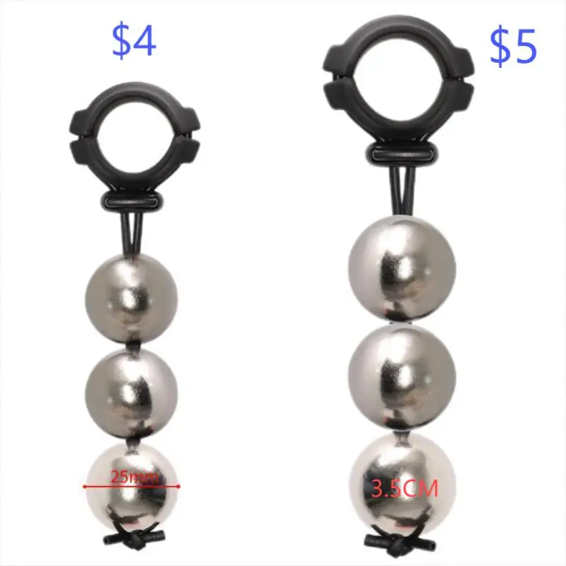 Metal Balls Penisring Stretcher Adjustable Cock Ring Tools Penis Physical Exercise Toys Penis Extender Device Sex Game for Men
