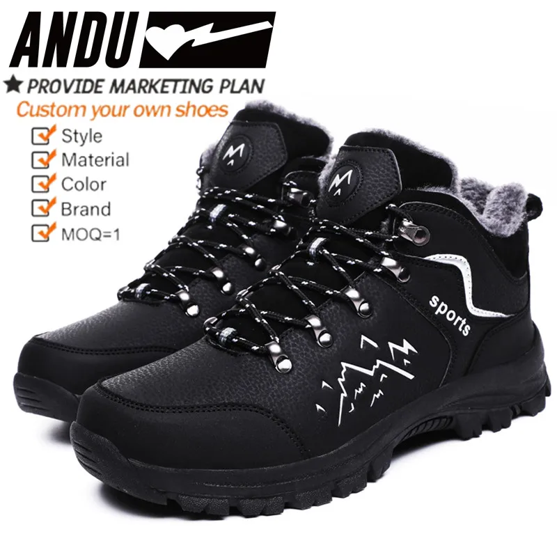 New Arrival Hiking Shoes Mountain Sport Shoes Wholesale for Comfortable Waterproof Men Winter Snow Hiking Boots Shoes