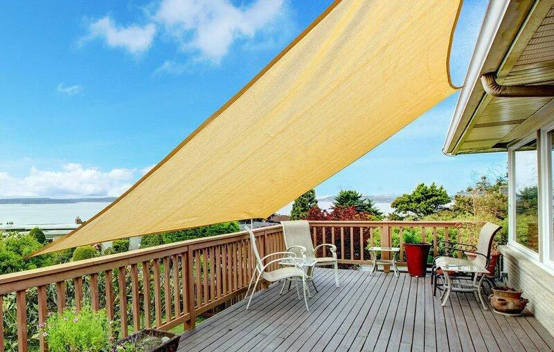 ZNZ Shade Sun Sail Large Shade Sail Roll 95% Hardware Kit Stainless Outdoor