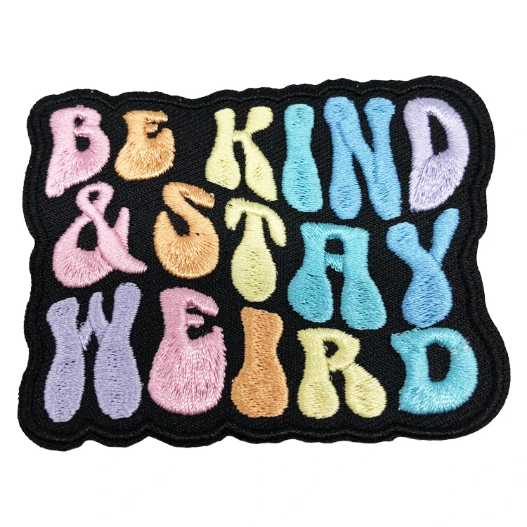 Heat Transfer Embroidery Patch Custom Brand Logo Embroidered Clothing Badges Iron On Embroidery Patches for Clothing