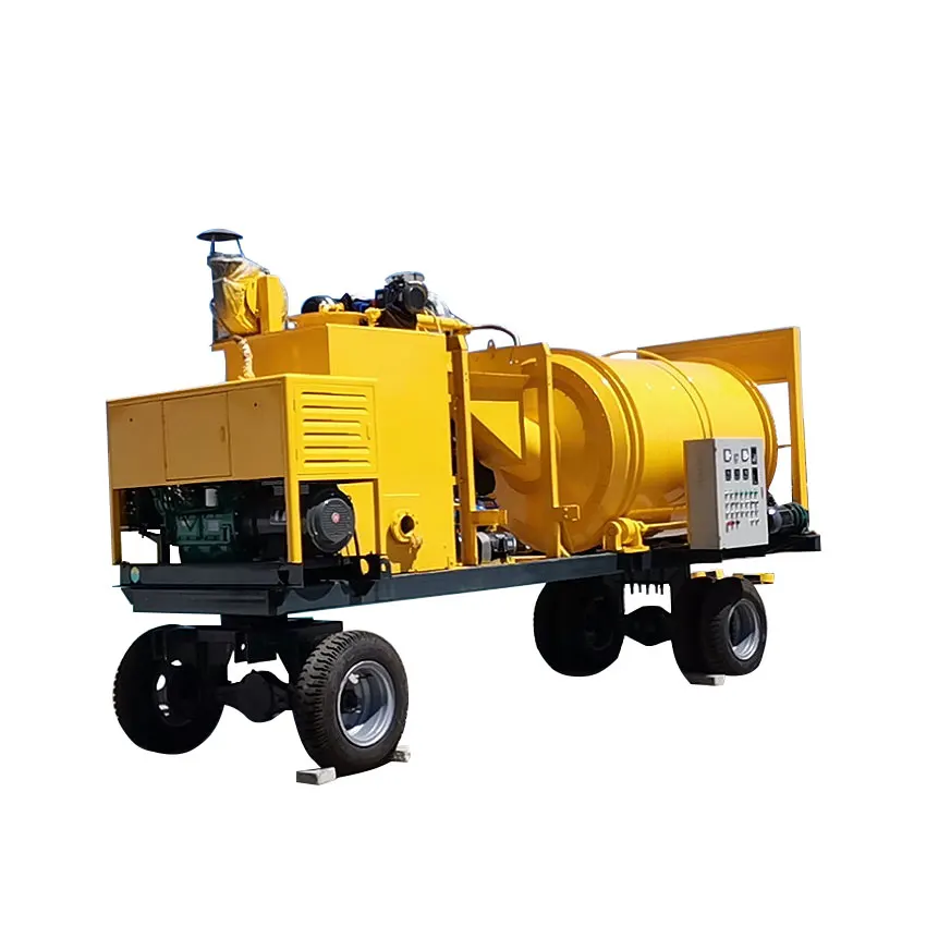 Small Hot Mix Bitumen Plant Portable Asphalt Drum Mixer