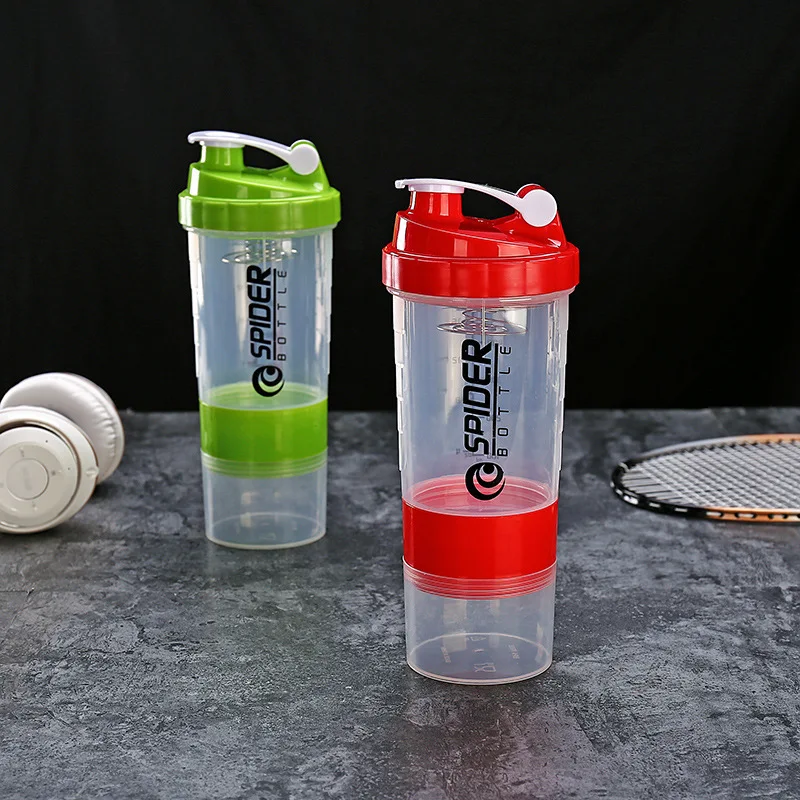 Custom logo protein shaker bottle BPA free gym shaker with SS304 mixing ball