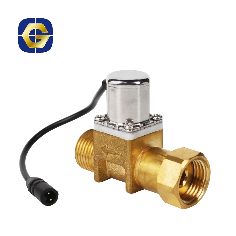 G1/2 DC Low Voltage Large Flow Electric Valve Infrared Induction Low Power Consumption Brass Solenoid Valve