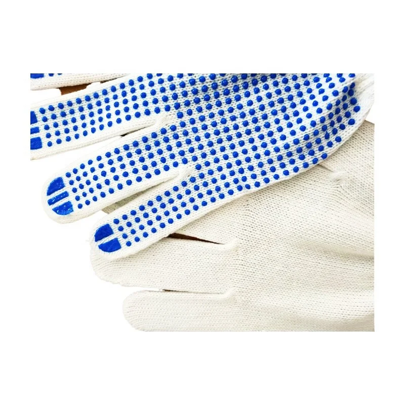 Knitted bag 600 pairs per piece c600g cotton gloves wear-resistant, thickened beads gloves, t-point safety  protective fine yarn