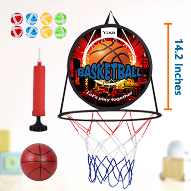 Custom Foldable Indoor Kids Sport Toys Set Portable Mini Basketball Board Hanging Basketball Hoop