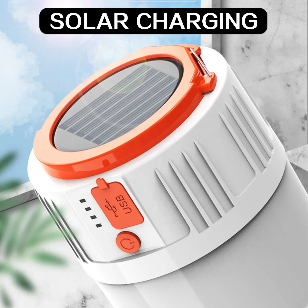 
Super Bright Solar LED Bulbs Rechargeable 5 Modes Portable Night Light Solar Charging Torch Lamp Flashlight 