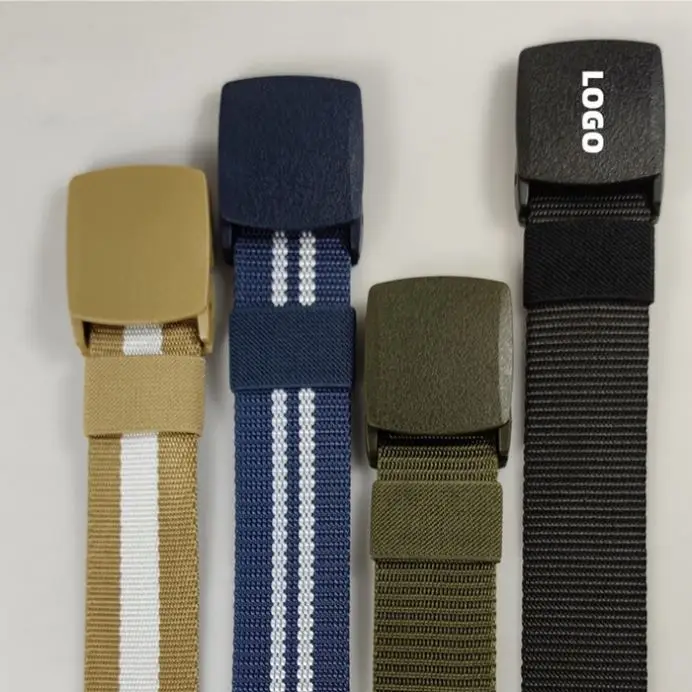 Q140 Custom High Quality Strap Automatic Buckle Nylon Belt Male Tactical Waist Belt Men Canvas Fabric Belts