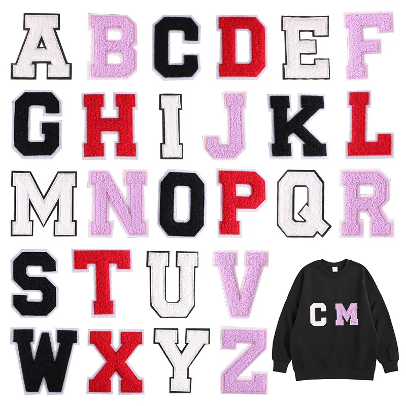 Custom Wholesale Fabric Applique Embroidered Numbers Letter Laser Patch Letter Patches