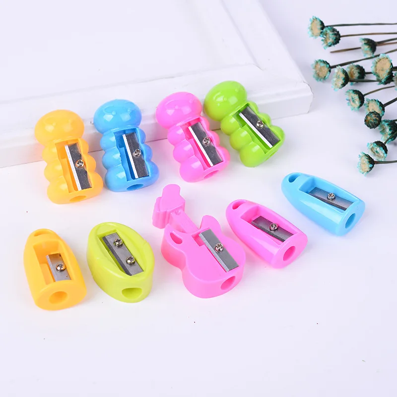 Plastic  Candis Color Mini pencil sharpener Dfferent Shape personalized cosmetic pencil sharpener For Pencil