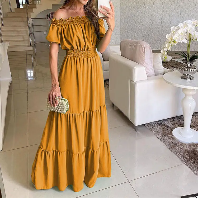 Custom Bohemian Long Dress for Women Summer lady Elegant ladies Loose Beach Sundress Female Holiday Maxi Dress Vestido Robe