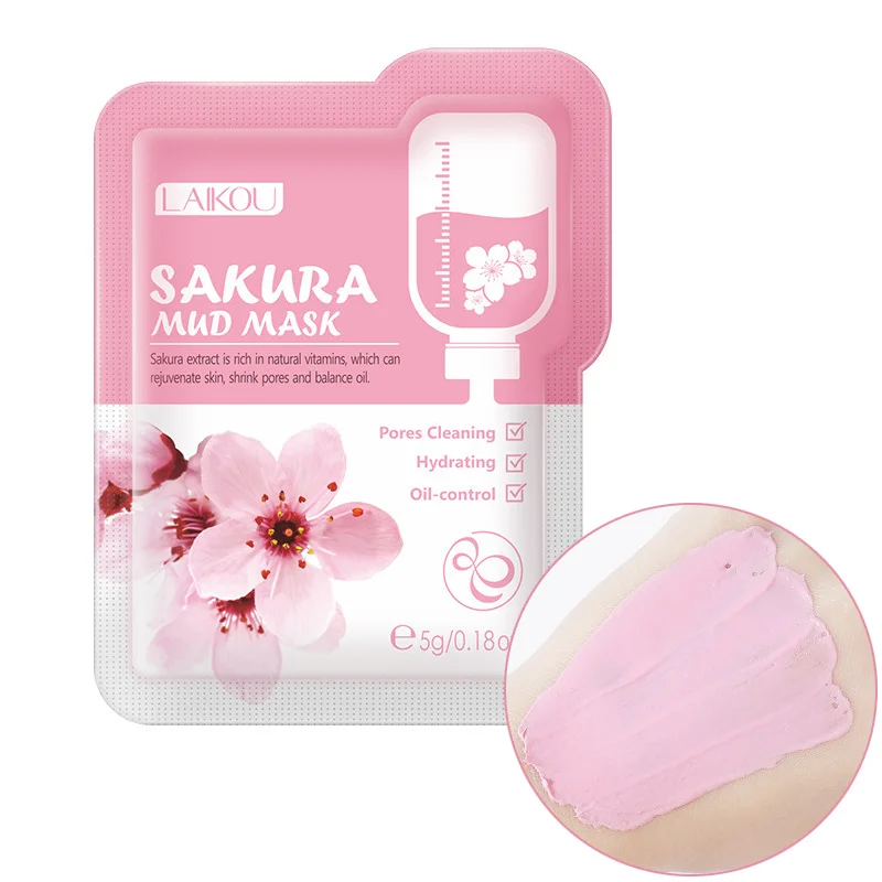 Best Selling Products Private Label Organic Sakura Mud Facial Mask Skin Care Clay Face Mask
