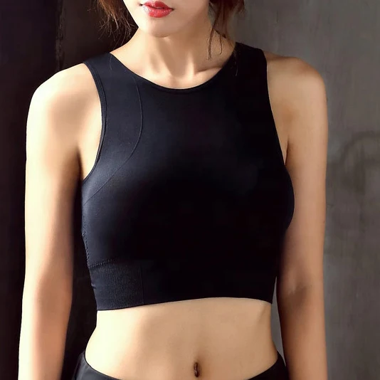 
Dropshipping High Support Wireless Womens Fitness High Impact Sports Bra With Wide Strap 