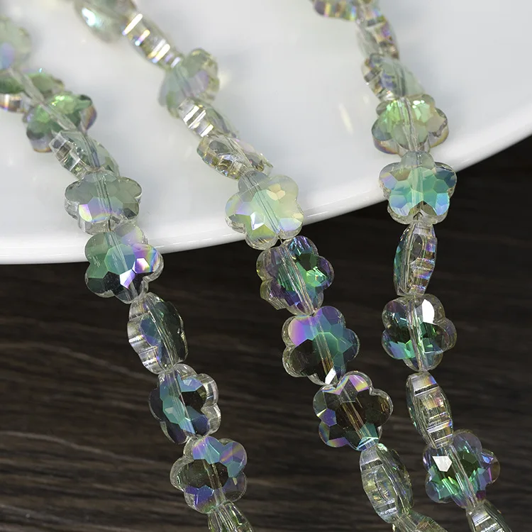 Wholesale price women jewelry handmade diy material pendant bracelet necklace flower glass crystal butterfly beads