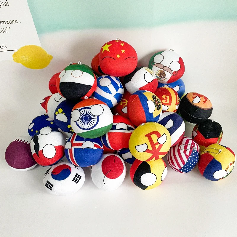 49 Designs Polandball Countryball Polandball National Flag Pillow Europe America Russia US Stuffed Soft Plush Toys Country Balls