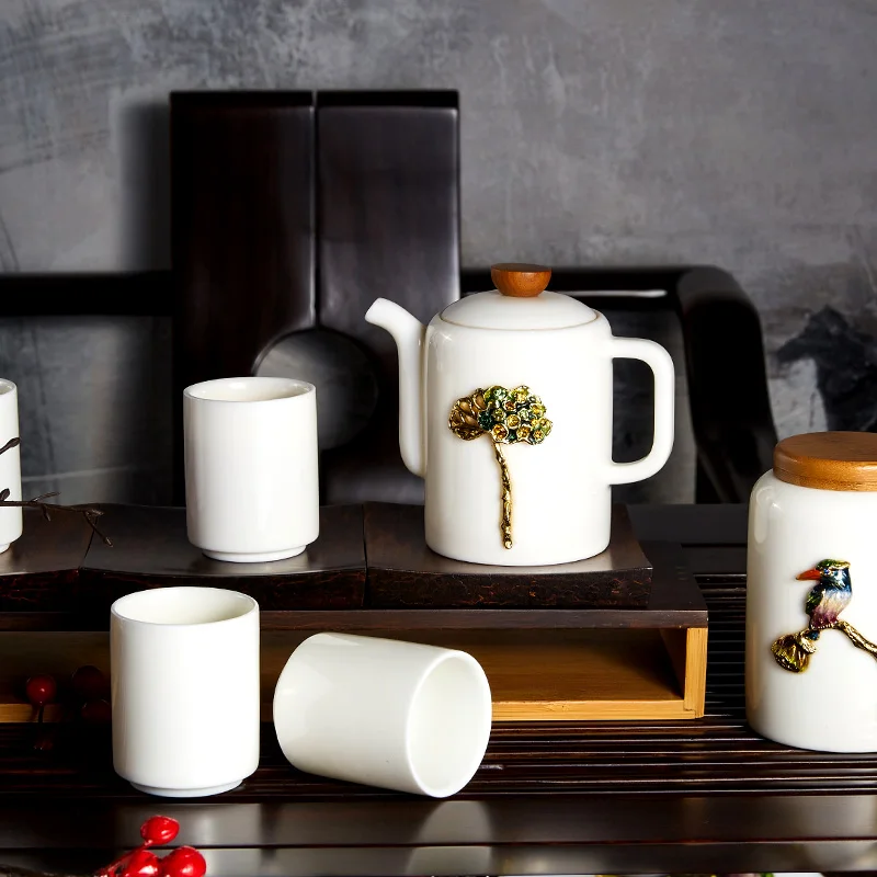 RORO factory wholesale supplier grace luxury teapots and teapot sets ceramic tea drinking cup set for gifts