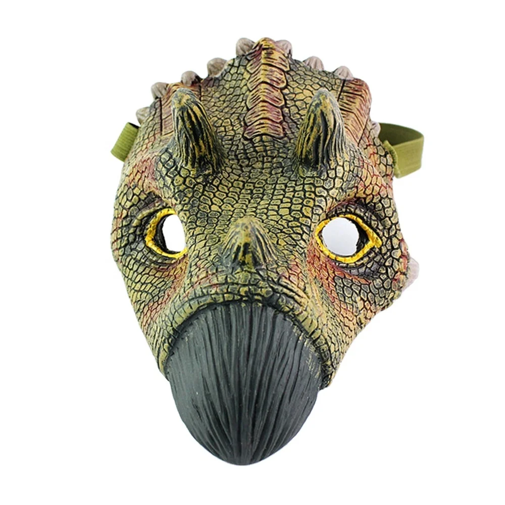 Halloween Dinosaur Mask Latex Kids Adults Mask Animal Dinosaur Halloween Realistic Jurassic World Cosplay Mask