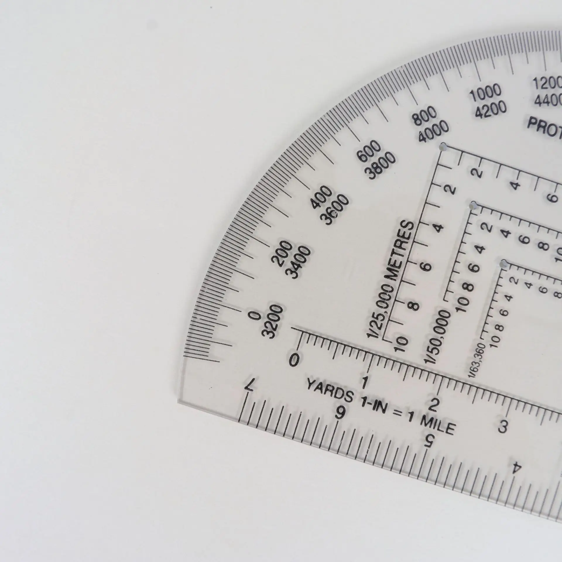 6 inch Clear Plastic Protractor