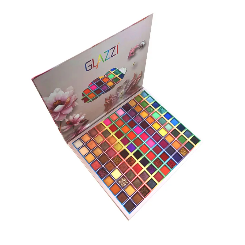 customized Wholesale private label makeup eyeshadow palette 99 colors Professional Cardboard Shimmer Matte Palette Eyeshadow