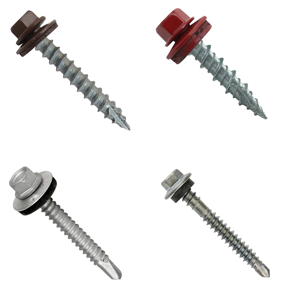 Саморез для древесины из нержавеющей стали с резиновой шайбой, 6,5 дюйма, 90 мм