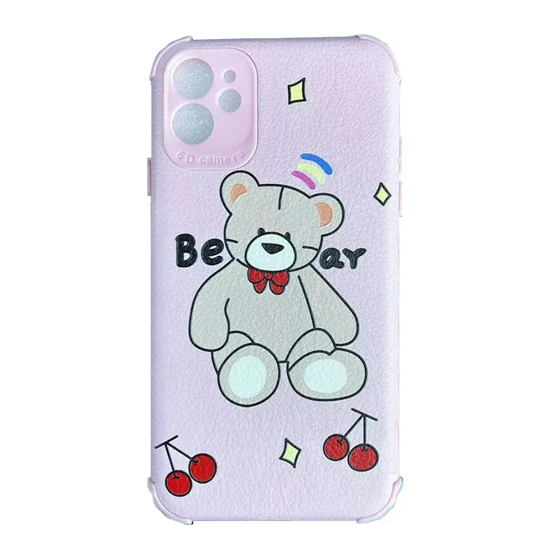 New Fashion Cute Animal Design Personalized Airbag Shockproof Leather Phone Case for iphone 11 pro max on Sale