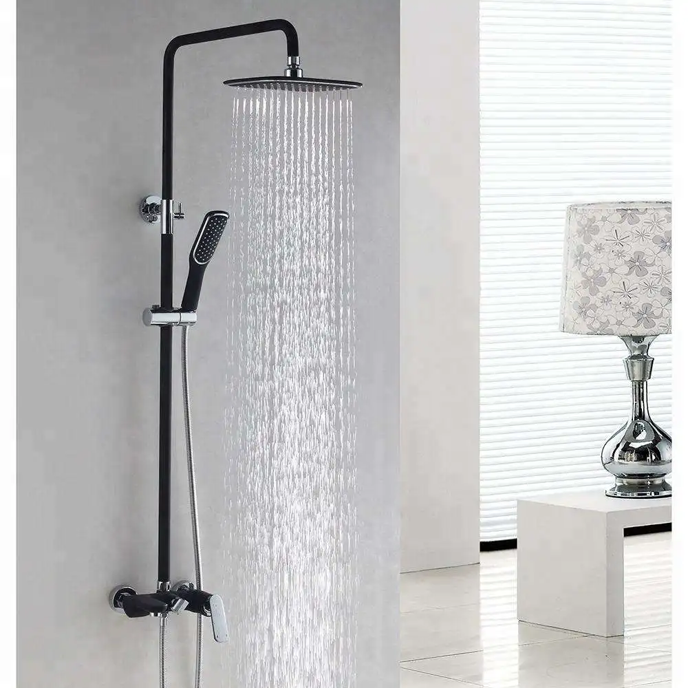 Artistic Brass 3 in 1 Tub Filler Tap Hand Shower Showerhead Bath Shower Faucet Set