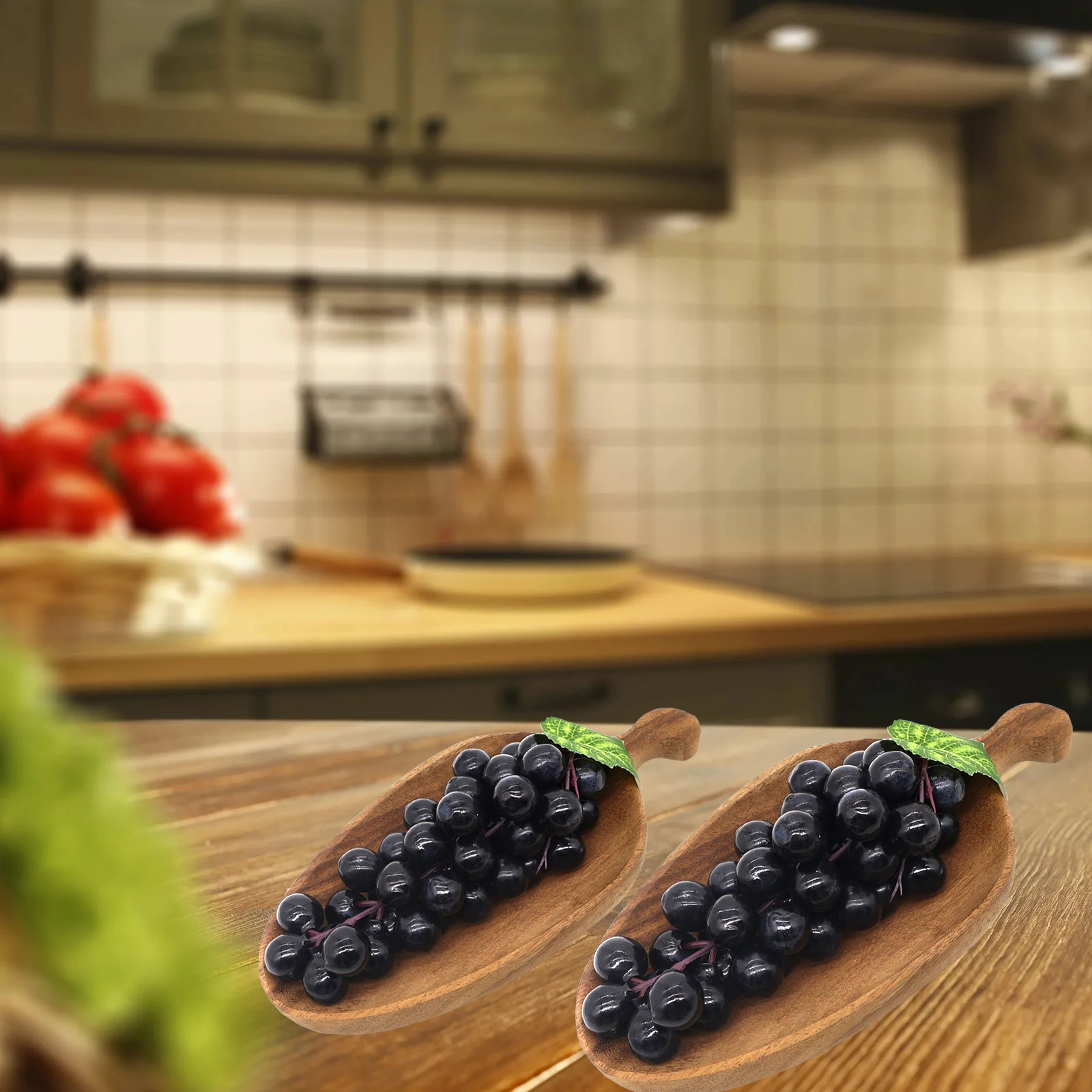 Wooden Tray Creative Snack Plate Fruit Bowl Snacks Restaurant Serving Dish Plates Jewelry Tray Food Tray Sushi Plate Salad Bowl